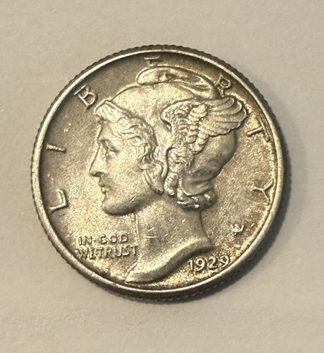 1929 P Mercury Dime AU ++