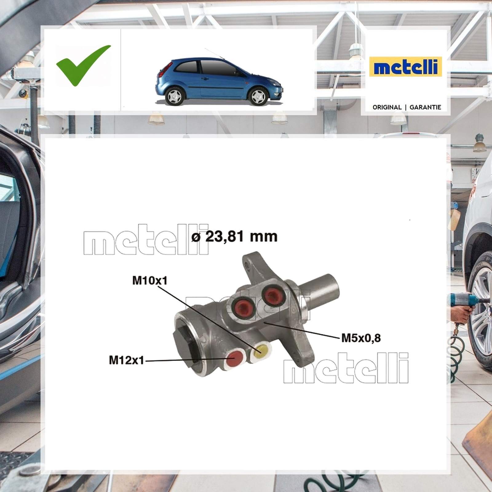 Hauptbremszylinder Metelli für Ford Fiesta V JH_, JD_ 1.4 16V