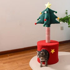Christmas Tree Cat House Activity Center - Compact Multifunctional Pet Toy