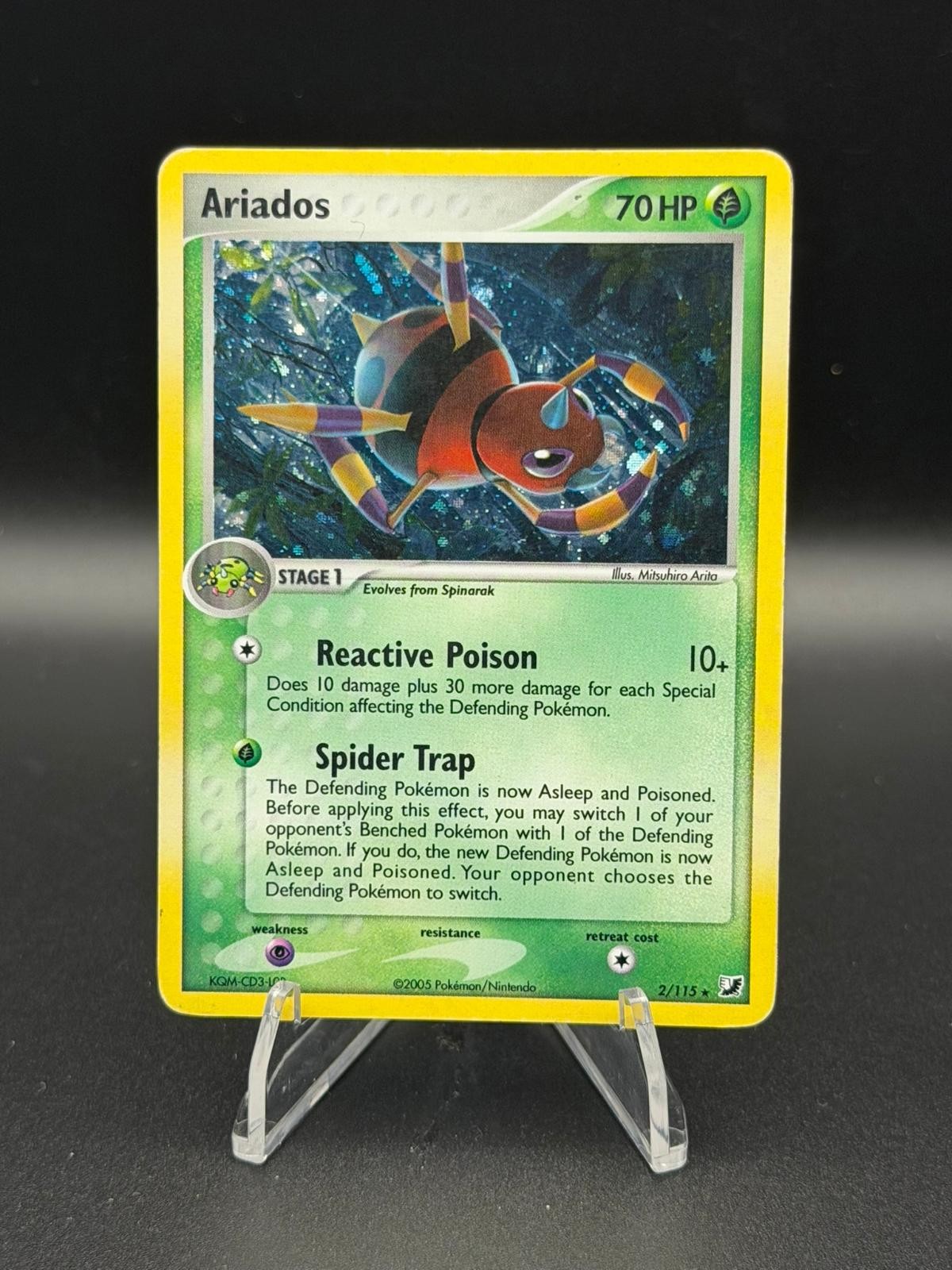Ariados 2/115 Holo Rare Unseen Forces Pokemon Holo Damaged