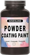 Powder Coating Paint for Metal, Black, 4 Ounces, for Steel, Structures,Factories