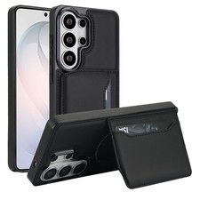 For Samsung Gaalaxy S26 Ultra S25 S24-S22 Mag Safe Back Flip Stand Wallet Case