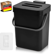 Kleiner Komposteimer Kunststoff 3L Biomülleimer Küchenabfall Hängender Mülleimer