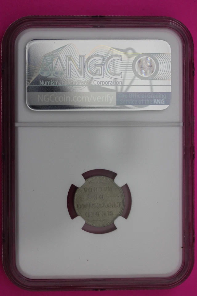 1907 MS 63 Panama Double Die Obc & Rev 1/2 Centesimo NGC Certified Graded 590 - Image 2 of 3