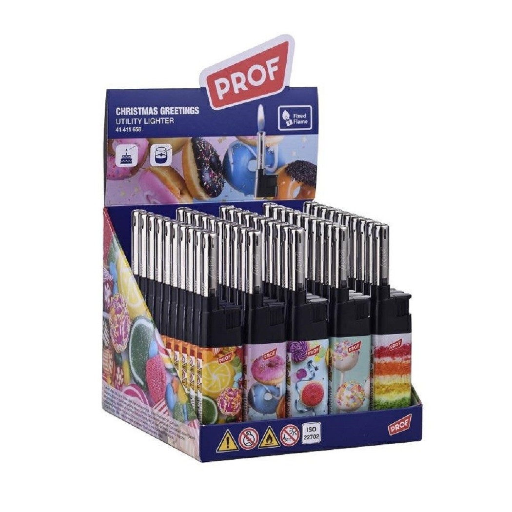 SET 50PZ ACCENDINO A FIAMMA CANNA CORTA PROF COBIA FF CAKES CANDLE LIGHT 4141165