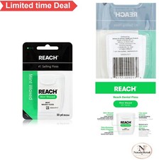 Waxed Dental Floss Mint Flavor 55 Yards Extra Wide PFAS Free Shred Resistant