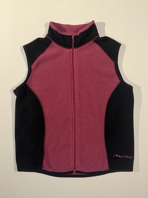 Vintage LL Bean Fleece Zip Vest Sleeveless Layer Jacket Small Made USA