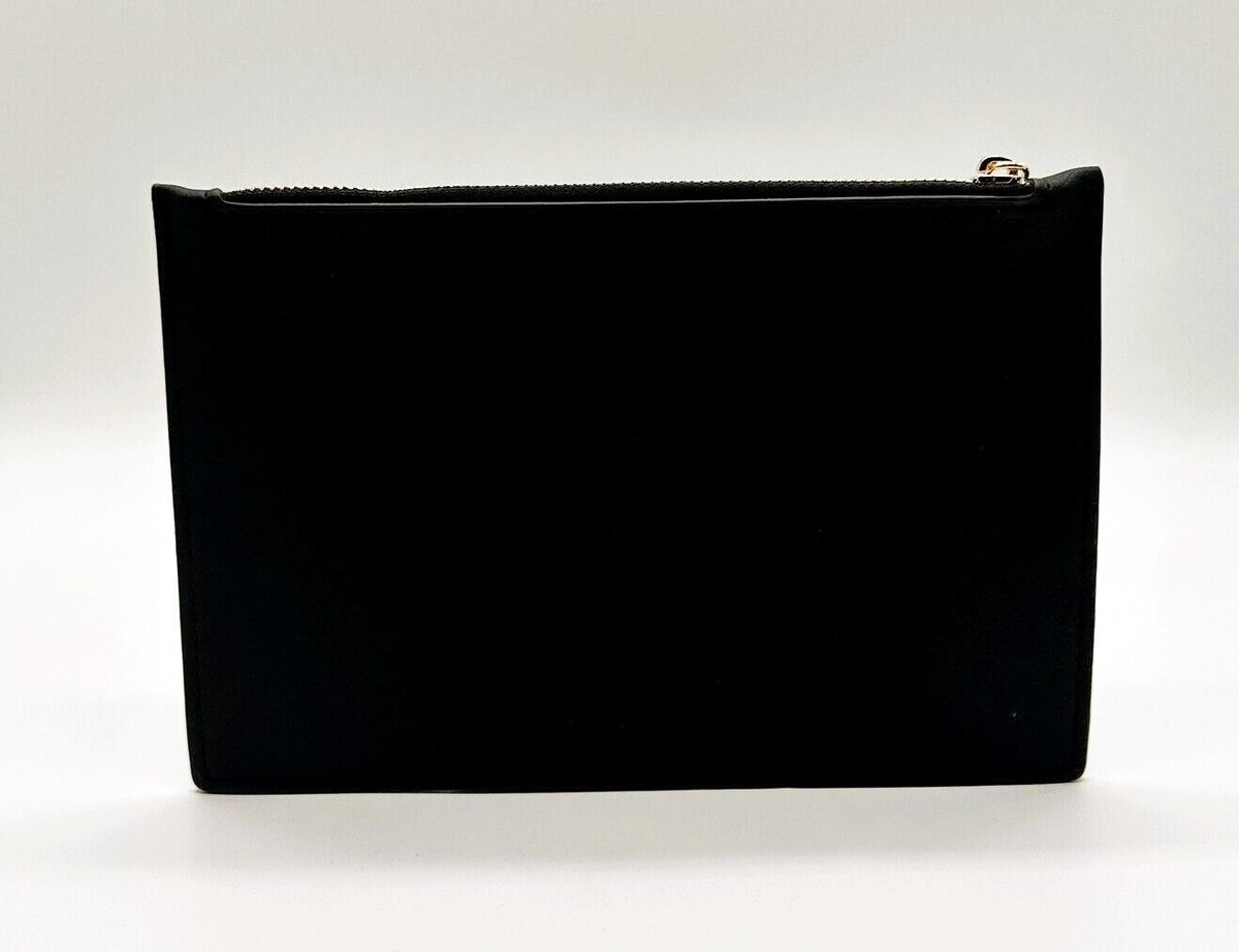 Tom Ford TF Black Faux Leather Flat Pouch Slim Clutch Tom Ford TF Black Faux Leather Flat Pouch Slim Clutch