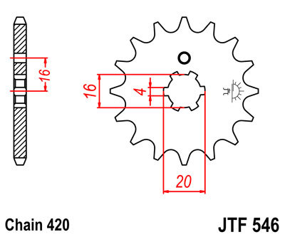 Kit chaine 420 renforcé anti-déraillement pour moto Kawasaki KX 80 1989 13x54
