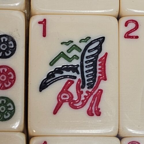 Sie wählen - Mahjong Mah Jongg Ersatz Kunststoff Creme 1 1/4" x 1" x 3/4" - Bild 12 von 44