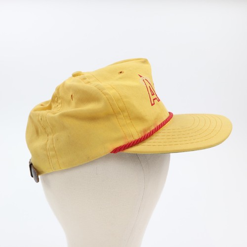 Cappello berretto baseball vintage Midland Angels Minor League anni 80 giallo corda rossa raro - Foto 8 di 9