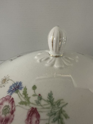 Bareuther Bavaria Germany Casserole with Lid. 15 35 Flowers Floral Gold Trim - Foto 4 di 19