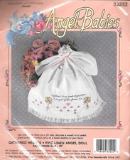 Vintage Bucilla 33222 Gathered Hearts 15" Angel Doll - X-Stitch Kit - NIP
