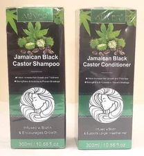 AL'IVER Jamaican Black Castor SHAMPOO and CONDITIONER Set - 10.56 fl oz (each)