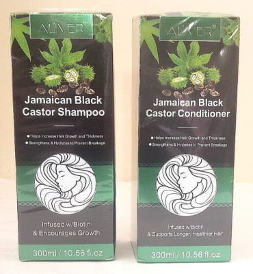 AL'IVER Jamaican Black Castor SHAMPOO and CONDITIONER Set - 10.56 fl oz (each)