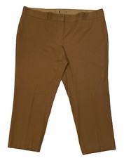 NEW RTLS 45 LANDS END WOMENS  FIT 2  TAN ANKLE 7/8 PANTS SZ 24W INSEAM 27  