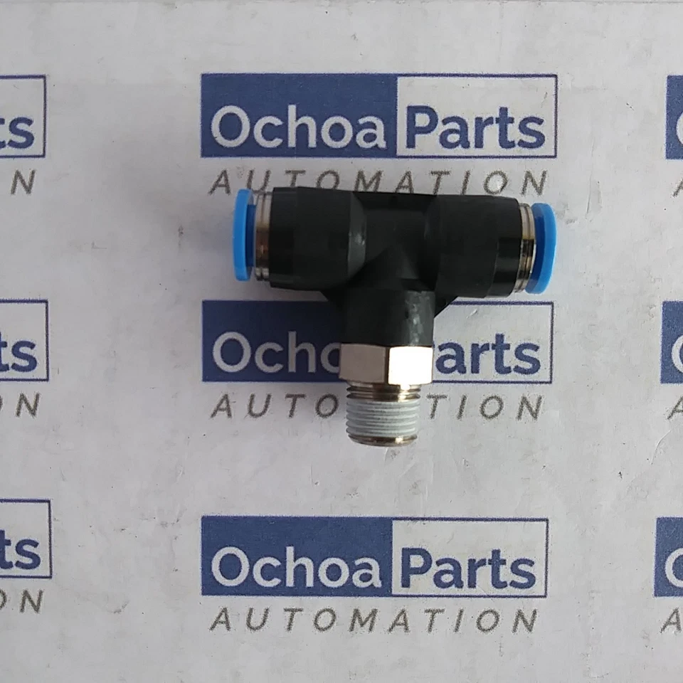 LOT OF 2 PCS FESTO 153107 QST-1/8-6 PUSH-IN T FITTING R1/8" 6 mm  TEE THREADED - Image 4 of 4