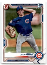 2021 BOWMAN DRAFT DREW GRAY CHICAGO CUBS #BD-35