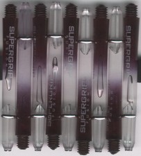 2in. 2ba Black/Clear HARROWS SUPERGRIP FUSION Dart Shafts  Rings: 1 Set of 3