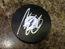 Carter Hutton St. Louis Blues Signed NHL Logo Puck LOM COA (PK04)