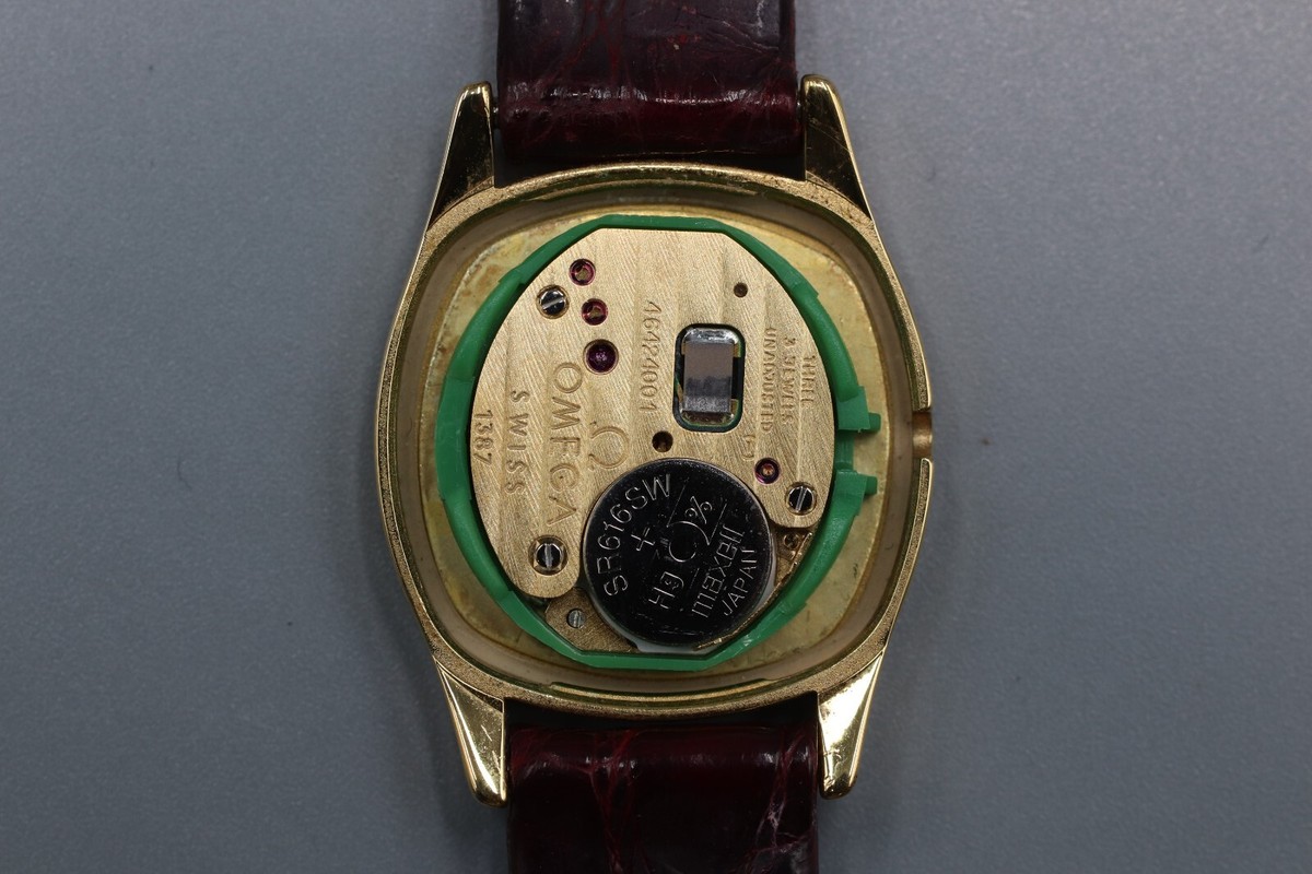 NEAR MINT] OMEGA De Ville Cal.1387 Gold Dial Quartz Womens