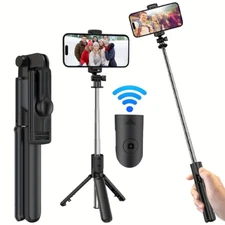 Bluetooth Remote Selfie Stick Tripod Phone Stand Desk Holder For iPhone Samsung