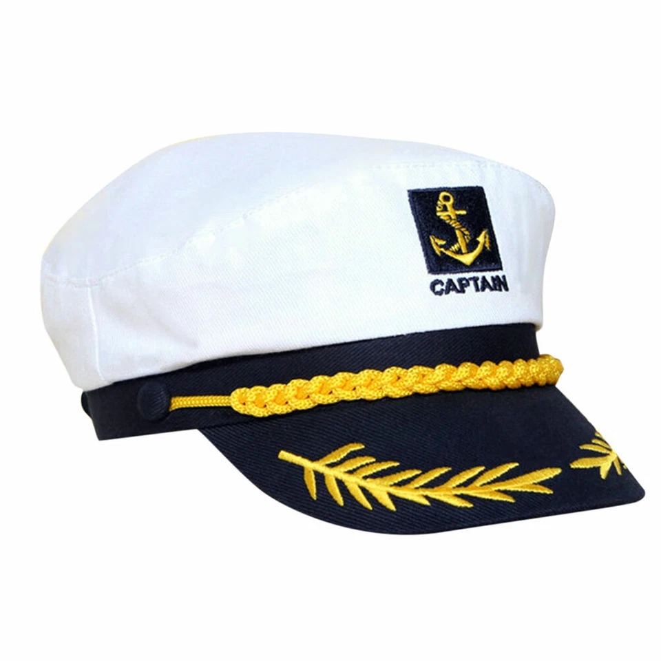 Adult Kids Sailor Ship Boat Captain Hat Navy Marins Admiral Cap Cosplay for Men - Image 2 of 4