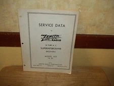 Service Data for Zenith Automatic Radio 14 Tube A.C. Superheterodyne Receivers
