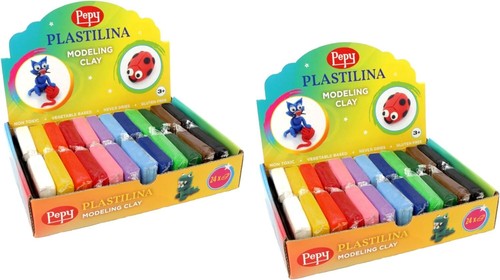Plastilina Reusable and Non-Drying Modeling Clay Gift Set; Set of 48 Bars, 1.... - Picture 2 of 6