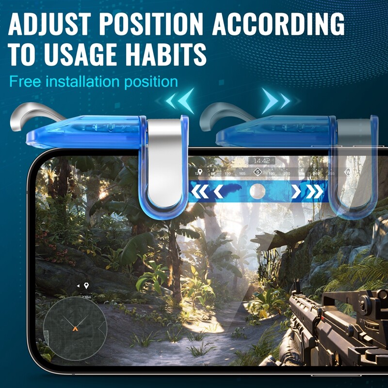 Gaming Trigger for PUBG Gamepad Mobile Control L1 R1 Shooter Pubg ...