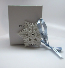 Pandora 2015 Winter Snowflake Porcelain Christmas Ornament NIB Promo