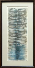 Abadi - original, framed hand-colored mixed media etching 1985