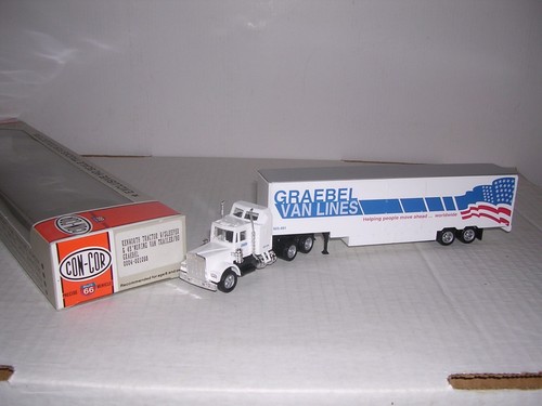 CON-COR #1098 Kenworth cabina de 10 ruedas con remolque furgoneta de 48' "Grabel" construido H.O. | Zustand: New