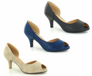 Mujer Spot On Abierto Cintura Punta sin Cordones Zapatos de Salón Tacón Bajo  | eBay