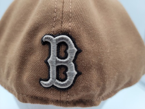 New Era Boston Red Sox Royale Old English Wheat Brown Fitted Hat 7 5/8 - Picture 12 of 21