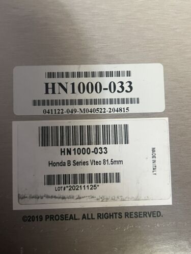 JE HEADGASKET PROSEAL B SERIES B16 B16A B16A2 B18A B18C B18C1 W/VTEC 81.5mm .033 - Picture 4 of 4