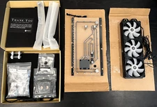 Bitspower Water Cooling Kit AM4 CPU Block, Pump/Res, Fittings, Fans NOS Open Box