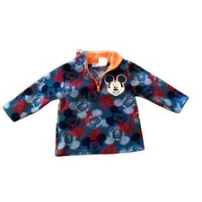 Disney Mickey Mouse fleece 1/4 zip pullover sweatshirt 12M