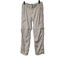 Columbia PFG Omni Shade Women 10 Beige Cargo Pants Convertible Fishing Outdoors