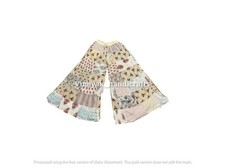 Indian Vintage Rayon Patchwork Wide Leg Hippie Boho Gypsy Palazzo Pants Trouser