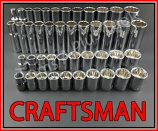 CRAFTSMAN TOOLS 44pc Short & Deep 3/8 SAE METRIC 12pt ratchet wrench socket set