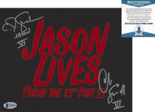 CJ GRAHAM & CHRISTOPHER SWIFT SIGNED FRIDAY THE 13TH PART 6 8x10 PHOTO BAS COA