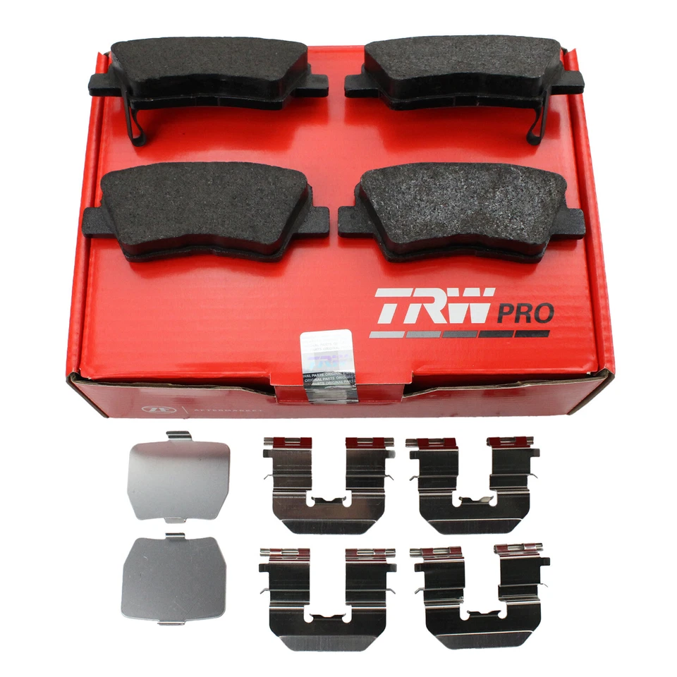 Pastillas de freno traseras bajas TRW Pro con clips para Hyundai Azera Sonata Kia Optima Foto 3 de 4