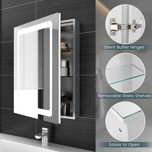 LED illuminated Bathroom Mirror with Demister / Shaver Socket