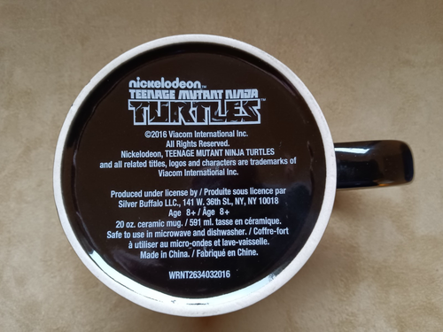 Teenage Mutant Ninja Turtles Black Coffee Mug TMNT 2015 Viacom Clean Free Ship - Picture 6 of 7