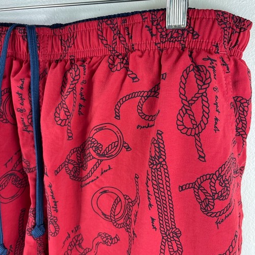 LL Bean Red Rope Knot Nautical Sailing Swim Trunks Short Mens Size XL - Picture 5 of 12