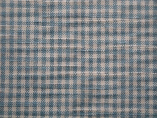 Diamond Textiles Light Blue Chambray Small Check Cotton Homespun Sewing Fabric - Picture 4 of 9