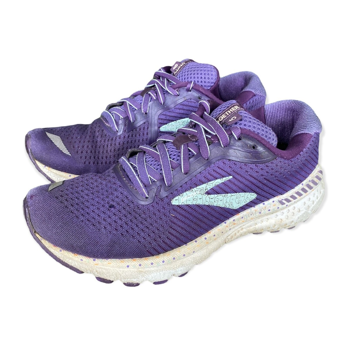Brooks Adrenaline GTS 20 Unity Women’s Purple Athletic Running Shoes Size 