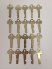 Lot of 20 Safety Deposit Box Keys Used Mosler Diebold