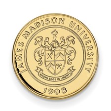 14K Yellow Gold James Madison University Crest 15mm Lapel or Tie Pin